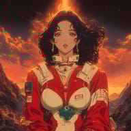 an example of an image generated in MidJourney using the prompt with the --sref 3121740568, ranked 19th among the user favorites on this website.