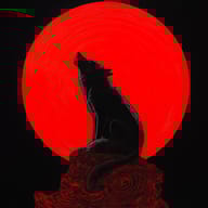 an example of an image generated in MidJourney using the prompt with the --sref 3173516249, ranked 5th among the user favorites on this website.