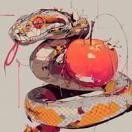 an example of an image generated in MidJourney using the prompt with the --sref 3176174088, ranked 9th among the user favorites on this website.