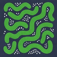 an example of an Green style image generated in MidJourney using the prompt with the --sref 104438945, ranked 25th among the user favorites on this website.