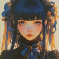 an example of an Eastern aesthetics style image generated in MidJourney using the prompt with the --sref 3285581109, ranked 4th among the user favorites on this website.