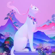 an example of an Pink style image generated in MidJourney using the prompt with the --sref 33384, ranked 9th among the user favorites on this website.