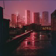 an example of an Purple style image generated in MidJourney using the prompt with the --sref 3570185536, ranked 9th among the user favorites on this website.