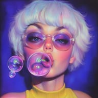 an example of an Purple style image generated in MidJourney using the prompt with the --sref 3571149660, ranked 14th among the user favorites on this website.