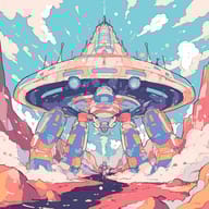 an example of an Ainme style image generated in MidJourney using the prompt with the --sref 3573349435, ranked 1th among the user favorites on this website.