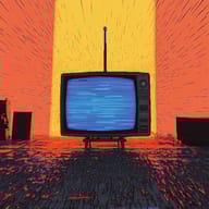 an example of an image generated in MidJourney using the prompt with the --sref 3664304104, ranked 5th among the user favorites on this website.