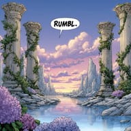 an example of an Comic book style image generated in MidJourney using the prompt with the --sref 3831910614, ranked 10th among the user favorites on this website.
