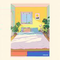 an example of an Minimalism style image generated in MidJourney using the prompt with the --sref 3857290999, ranked 21th among the user favorites on this website.