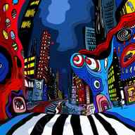 an example of an image generated in MidJourney using the prompt with the --sref 3895563330, ranked 6th among the user favorites on this website.