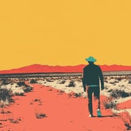 an example of an Orange style image generated in MidJourney using the prompt with the --sref 3898947409, ranked 18th among the user favorites on this website.