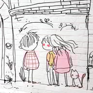 an example of an Line art style image generated in MidJourney using the prompt with the --sref 3918706962, ranked 9th among the user favorites on this website.