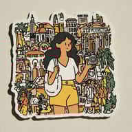 an example of an Sticker style image generated in MidJourney using the prompt with the --sref 3978230, ranked 9th among the user favorites on this website.