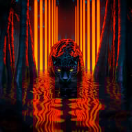 an example of an Sci-fi style image generated in MidJourney using the prompt with the --sref 3978345340, ranked 29th among the user favorites on this website.