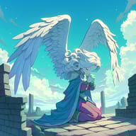 an example of an image generated in MidJourney using the prompt with the --sref 3986684218, ranked 18th among the user favorites on this website.