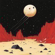 an example of an Red style image generated in MidJourney using the prompt with the --sref 4090595265, ranked 20th among the user favorites on this website.