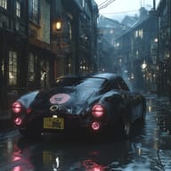 an example of an Sci-fi style image generated in MidJourney using the prompt with the --sref 4154972393, ranked 11th among the user favorites on this website.
