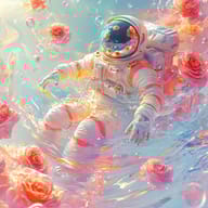 an example of an image generated in MidJourney using the prompt with the --sref 4188471348, ranked 7th among the user favorites on this website.