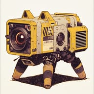 an example of an Yellow style image generated in MidJourney using the prompt with the --sref 4199771363, ranked 12th among the user favorites on this website.