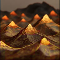an example of an image generated in MidJourney using the prompt with the --sref 4277858188, ranked 14th among the user favorites on this website.