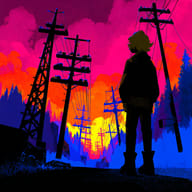 an example of an Cyberpunk style image generated in MidJourney using the prompt with the --sref 481102813, ranked 15th among the user favorites on this website.
