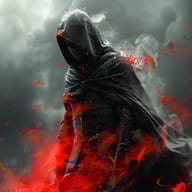 an example of an Red style image generated in MidJourney using the prompt with the --sref 575501405, ranked 12th among the user favorites on this website.