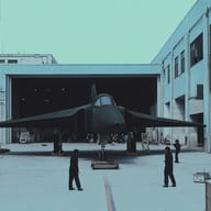 an example of an image generated in MidJourney using the prompt with the --sref 587899320, ranked 20th among the user favorites on this website.