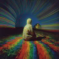 an example of an image generated in MidJourney using the prompt with the --sref 643371395, ranked 6th among the user favorites on this website.
