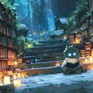 an example of an image generated in MidJourney using the prompt with the --sref 76648901, ranked 19th among the user favorites on this website.