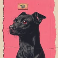 an example of an Pink style image generated in MidJourney using the prompt with the --sref 858769851, ranked 25th among the user favorites on this website.