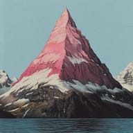 an example of an Pink style image generated in MidJourney using the prompt with the --sref 858769851, ranked 25th among the user favorites on this website.