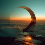 an example of an Golden style image generated in MidJourney using the prompt with the --sref 894877309, ranked 9th among the user favorites on this website.
