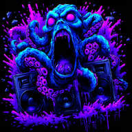 an example of an Purple style image generated in MidJourney using the prompt with the --sref 941361311, ranked 16th among the user favorites on this website.
