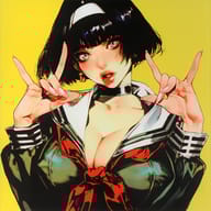 an example of an image generated in MidJourney using the prompt with the --sref 984040792, ranked 10th among the user favorites on this website.