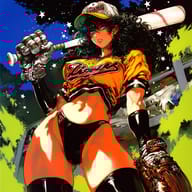 an example of an image generated in MidJourney using the prompt with the --sref 984040792, ranked 10th among the user favorites on this website.