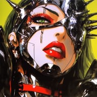 an example of an image generated in MidJourney using the prompt with the --sref 984040792, ranked 10th among the user favorites on this website.