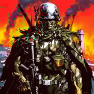 an example of an image generated in MidJourney using the prompt with the --sref 984040792, ranked 10th among the user favorites on this website.